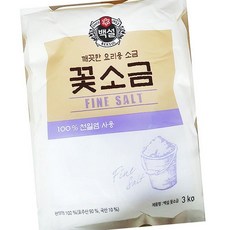 백설 꽃소금 3kg 업소용 소금 조미료, 1개