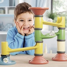 10개월 아기 구슬 트랙 공 롤러코스터 장난감 유치원 조립 슬로프 놀잇감 블록 놀이, 1개