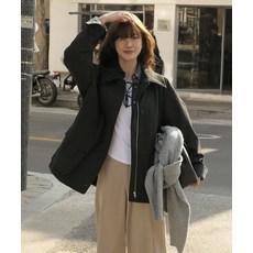 매장정품 몽돌 MONGDOL [오제 PICK]코튼 워크 하프 자켓 블랙 MDJK039BLACK 261176