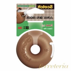 사무용 불투명 매직테이프 디스펜서 도넛 초코, 1개