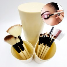 뷰티소품 메이크업브러시세트 12종 풀페이스 휴대용, 1세트