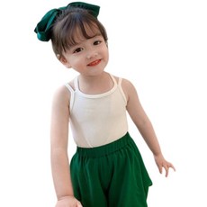 萱寶媽咪baby童裝館 韓版兒童夏季莫代爾交叉細肩帶上衣 女童純色吊帶背心露背上衣