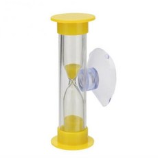 카이로스 컨퍼니 흡착식 모래시계 3분 미니 탁상 거울 습관 양치, 옐로우CM002026