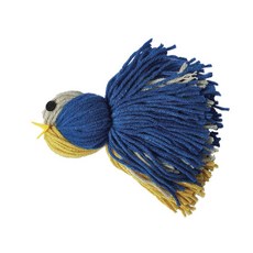 【Record】毛線小鳥貓咪玩具, 藍色(長15x寬12cm), 1個