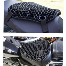 오토바이 젤 시트 바이크 벌집 통풍 오토바이 에어 시트 쿠션 승차감 흡수 개선 육각 충격, 통풍 젤쿠션시트