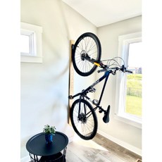 木紋直立式壁掛架 美國製單車壁掛架 自行車車架 腳踏車車架 公路車車架 單車收納架, 天然白, 1個