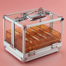 桃園出貨 高級壓克力籌碼箱 600片籌碼收納 德州撲克籌碼箱 百家樂籌碼盒 整套帶6個籌碼架, 600碼箱子+6個茶色籌碼架適合40籌碼, 1個