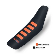 Powerzone 리브 그리퍼 시트 커버 방수 세트 보호 미끄럼 방지 업셋 SXF EXC KXF CRF YZF WR TC TE, Orange Bla Seat