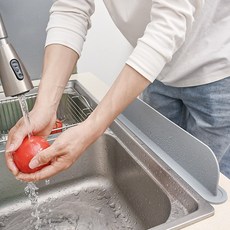 스피세프 실리콘 싱크대 물막이 씽크대 물튐방지, 1개, 그레이