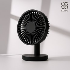 픽템 고요 무선 저소음 탁상용 선풍기 GO:YO, 블랙