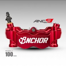 銨科 ANCHOR ANC9 大輻射 輻射卡鉗 輻射對四 機車碟煞卡鉗, 紅色, 1個