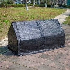 길냥이 비닐하우스 길고양이 방한 투명 겨울급식소 온실, 1개, 이중 칸 뾰족 지붕 차양 180 90x90cm