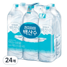 백산수 무라벨 2L(100%), 24개, 2L