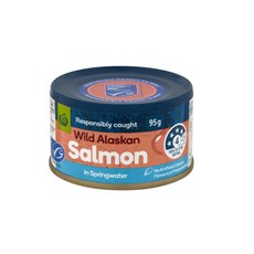 울월스 알래스칸 연어 통조림 Woolworths Salmon In Springwater, 1개, 95g