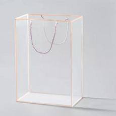 꽃다발 쇼핑백 창문형 투명 종이쇼핑백, A타입(핑크1개)