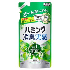 Kao 花王 Humming 實感除臭衣物柔軟精 清新綠意香氛 補充包, 1個, 370ml