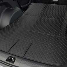 쉐리샵 르노 필랑트 2026 전용 퀄팅 트렁크매트 가죽 생활방수 차박용 일체형 선물용품, 03_블랙+블랙, 02_르노 필랑트 / 분리형