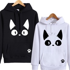 黑貓吉吉 艾咪e舖 純棉卡通漫畫帽T大學T情侶裝班服 MIT台灣製