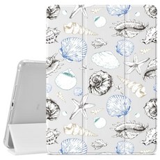 VibrantFruitique 아이패드(A16) 11세대 2025 11인치/10세대 2022 11인치용 핫핑크 바다 거북 케이스 바다 동물 케이스 펜슬 홀더 및 투명하고 부, 11" iPad 11th/10.9" iPad 10th, 바다 껍질