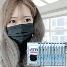 테트라 비말차단 kfad 4중구조 일회용 마스크 성인 대형, 10매입, 10개, 블랙