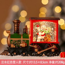 迷你聖誕樹桌面擺件 - 聖誕老人雪人裝飾，節慶場景布置拍攝道具, 1個, 彩绘注水雪人