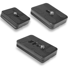 3개 카메라 퀵 릴리스 플레이트 PU-40-60A 퀵 플레이트 1/4인치 나사가 있는 삼각대 교체 플레이트 블랙 퀵 커플링 플레이트 삼각대 헤드 Arca-Swiss 삼각대 및