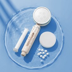 리빙가이드 수압상승 이중 필터 샤워기 헤드 + 바디필터 3p + 헤드필터 1p, 아이보리, 1개