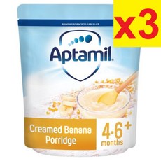 125g 3개 압타밀 크림드 바나나 포리지 4-6개월 이유식 Aptamil Creamed Banana Porridge