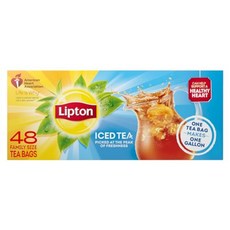 립톤 패밀리 사이즈 아이스티 백 48개입., 48 Count (Pack of 1), 원래의