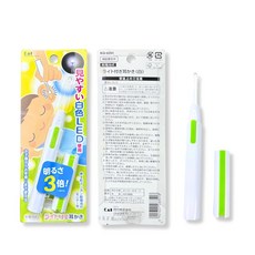 日本原裝現貨 KAI 貝印 LED掏耳棒 兒童掏耳棒 發光掏耳棒 兒童耳扒 白光耳扒 照明掏耳棒 安全 耳掏, 1個, 兒童LED掏耳棒, 1個裝