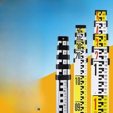 알루미늄 스타프 측정 막대자 양면 폴대 측량 토목 눈금자, 5m 프로페셔널, 1개