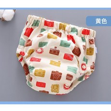 銀之匙 寶寶純棉訓練褲 6層紗布 學習褲 兒童新生兒 尿布褲 學習尿褲, 1個, 5.相機,110碼 L / 1~3歲