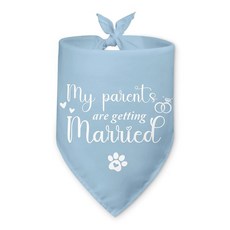 약혼 특별한 선물 My Humans are Getting Married Dog 반다나 결혼 애완동물 삼각형 스카프 액세서리 개 발표 파티 장식 사진 프리미엄 소품, My Parents are Getting Married
