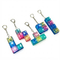 피젯 스피너 틱톡 유행 테트리스 딸깍이 키보드 키링 T타입 스트레스해소 B1994-O, 01.T타입 B1994