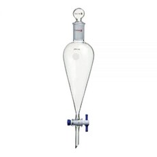 F479010A 신스웨어 분리 깔때기 PTFE 스톱콕 유리 스토퍼 10ml 스토퍼 조인트 1922 스톱콕 보어 2mm