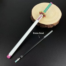 귀멸의 칼날 검 모양 20cm 볼펜 탄지로 아야바 기메츠노 패션펜슬 필기류, 칸로지 미츠리