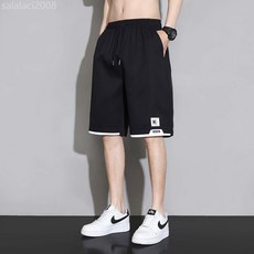 短褲男士2025夏季速乾休閒運動冰絲大褲衩外穿薄款沙灘五分中褲子, （白茶HK80）深灰色,2XL