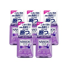 LION 獅王 NANOX one 奈米樂 室內晾曬超濃縮洗衣精 紫瓶 380g (5入組) 去除異味 防止衣物褪色, 5個, 380ml