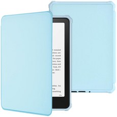 7인치 페이퍼화이트(12세대-2024) 및 컬러소프트 시그니처 에디션용 KBCASE 케이스 페이퍼화이트 7인치(핑크)용 자동 웨이크/슬립 기능이 있는 슬림 스마트 커버, Sky Blue
