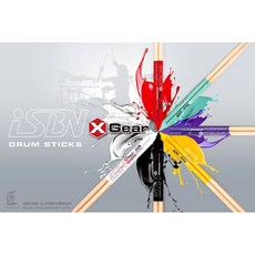 開發票 防滑鼓棒 7A 5A 5B 5C 5AB 初學入門鼓棒X Gear系列, 1個, (5A)紅色, 紅色