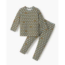 UNIFRIEND 초코카 60수면스판 9부내의 상하세트