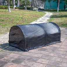길냥이 쉘터 길고양이 급식소 온실 비닐 원예 천막 보온, 1개, 둥근 지붕 2칸 포함 200 100x80cm