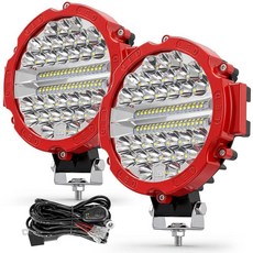 LikeSafe 17.8cm(7인치) 원형 LED 조명 바 201W LED 포드 조명 21000lm 오프로드 조명 콤보 빔 LED 작업 조명 트럭 트랙터 SUV ATV UTV