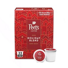 Peet's Coffee 다크 로스트 싱글 서브 커피 포드 - 홀리데이 블렌드 22개입 277g