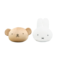 【MIFFY】造型翻轉抱枕 miffy&Boris 情人節禮物 雙面玩偶抱枕 米飛兔, 白色+咖啡色