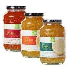 초록원 1kg세트 꿀자몽차1+꿀유자차1+꿀레몬차1, 1kg, 1개, 1개입