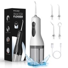 可攜式沖牙器家用水牙線正畸用口腔清潔牙齒電動洗牙器, 無規格, L5象牙白-4種模式旗艦版