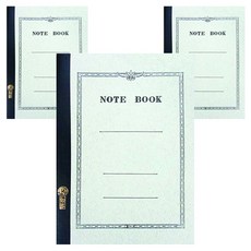 츠바메노트 B5 노트 30매 N3048, 무지, 3개