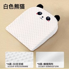 Penfy 嬰兒防吐奶斜坡枕 透氣, （單枕）15度刺繡斜坡枕困困熊貓四季可用