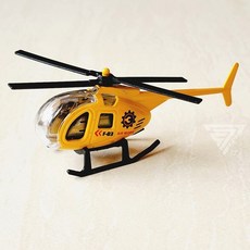 仿真合金直升機模型 1:64 玩具直升機 警察救援直升機 119 玩具飛機 模型直升機, 1個, 黃色